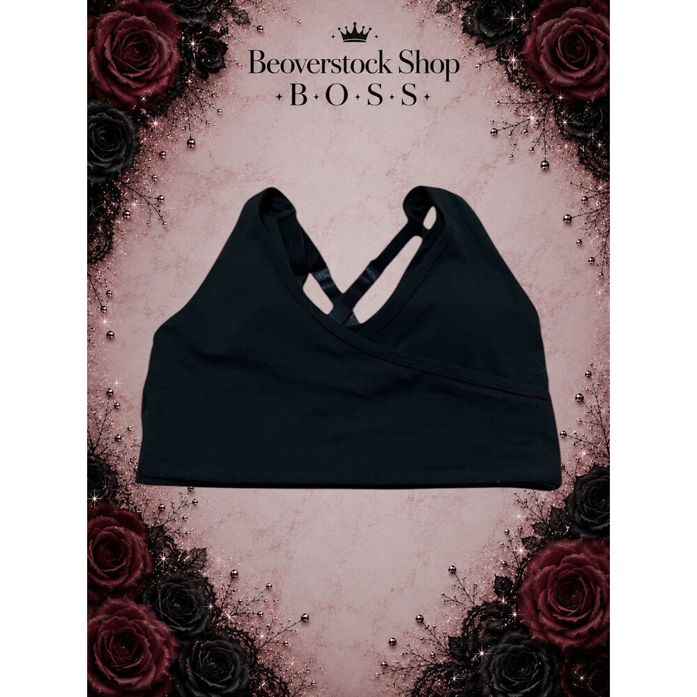 Pre Owned EUC Women's Black Gymshark Logo Sports Bra - Small